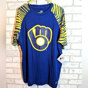 🆕 Milwaukee Brewers baseball shirt, LG NEW with tags.